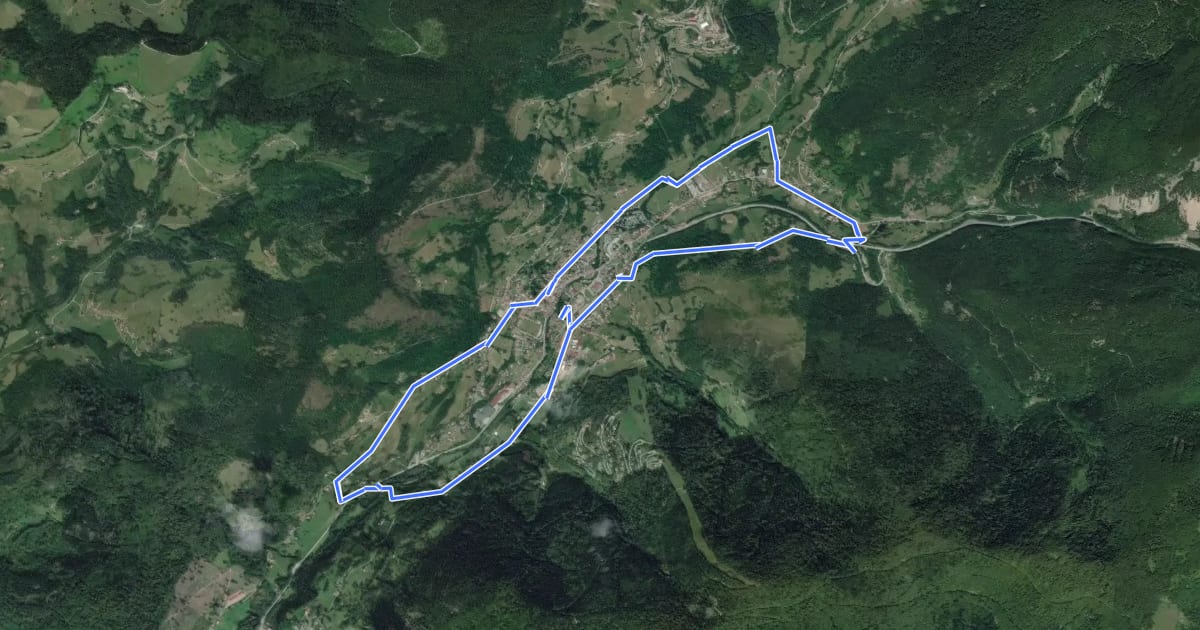 Маршрут Tour du Village на спутниковом снимке