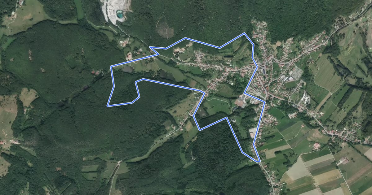 Маршрут Tour du Village на спутниковом снимке