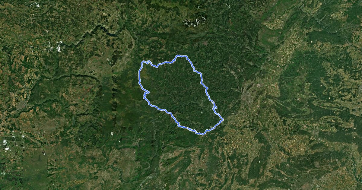 Маршрут Tour en Pays Cévenol на спутниковом снимке