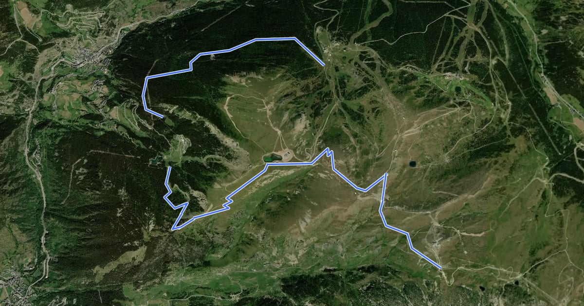 Маршрут Tour Granvalira на спутниковом снимке