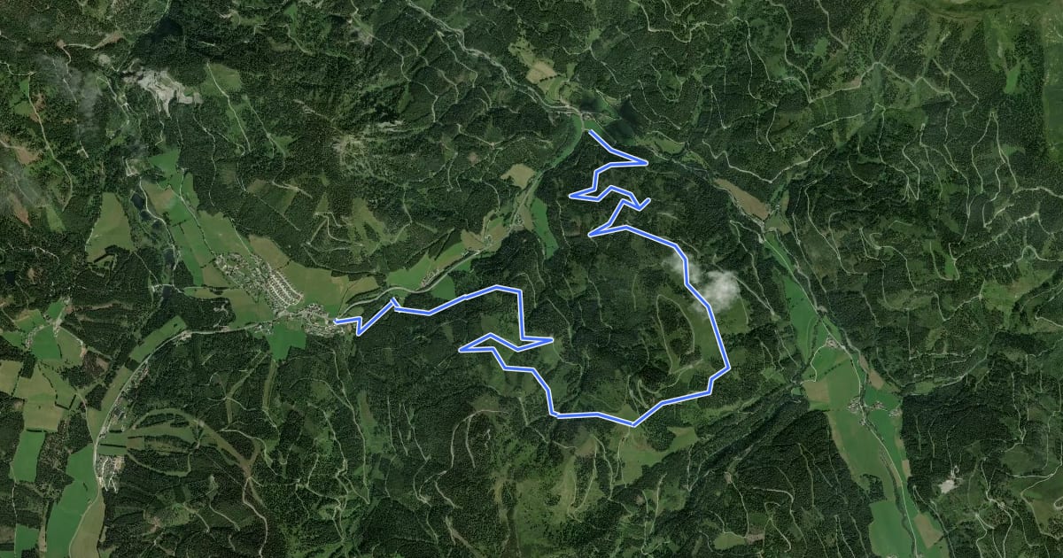 Маршрут Tour H1 - MTB - Hasensattel на спутниковом снимке