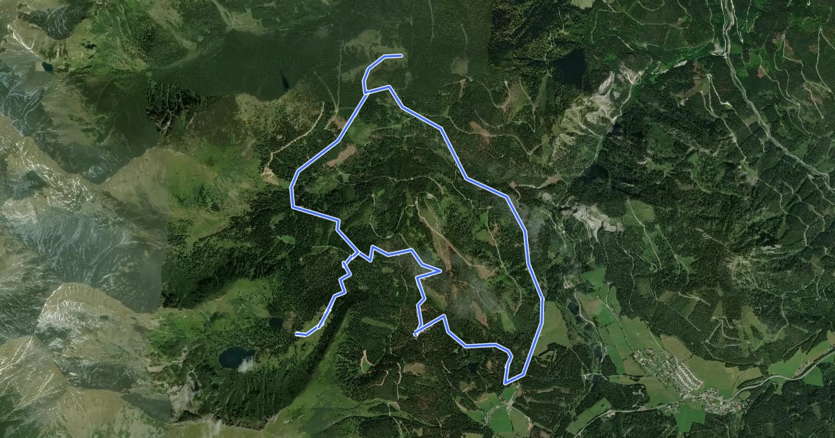 Маршрут Tour H4 - MTB - Hölleralmrunde на спутниковом снимке