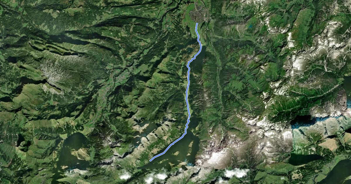 Маршрут Tour ins Stillach- und Rappenalptal на спутниковом снимке