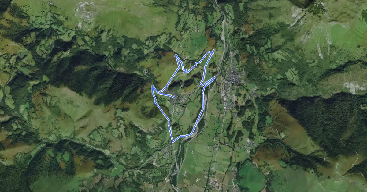 Маршрут Tour panoramique Osse-Athas asp109 на спутниковом снимке