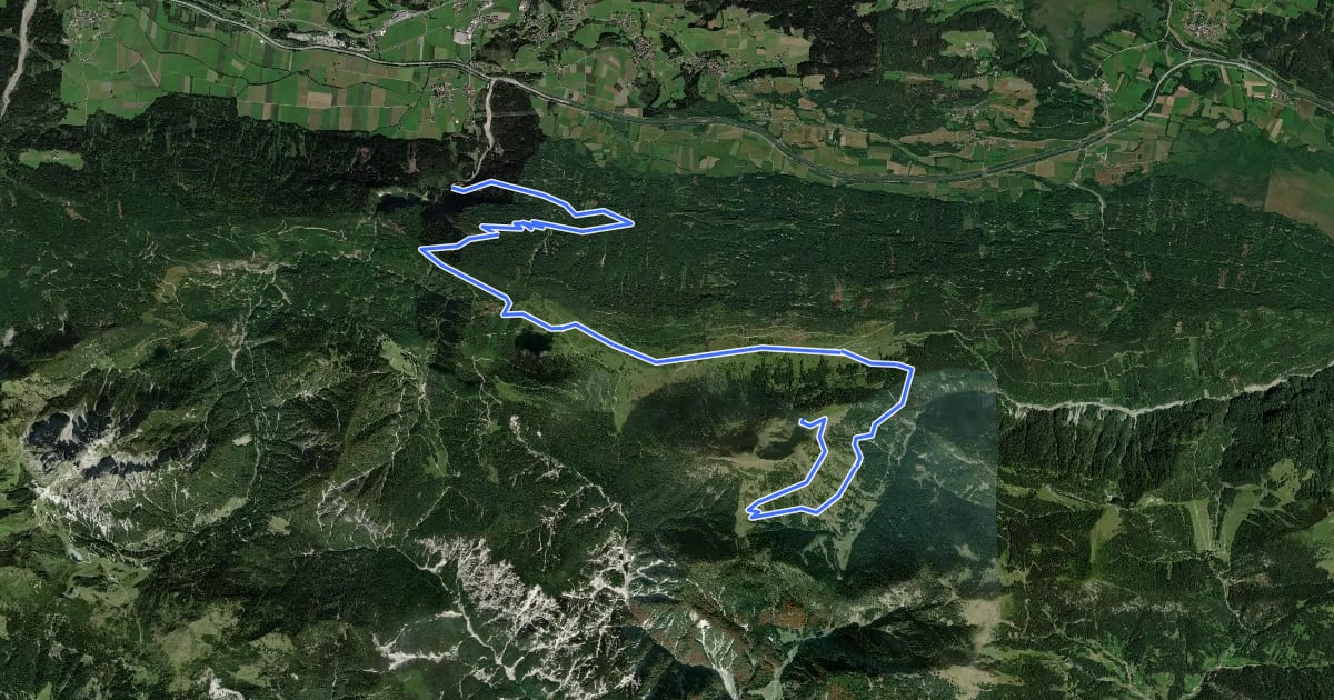 Маршрут Tour "Poludniger Alm" на спутниковом снимке