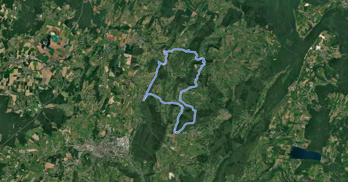Маршрут Tour Reculées Baume на спутниковом снимке