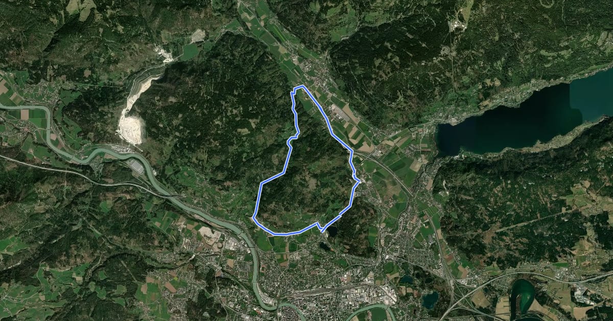 Маршрут Tour rund um den Oswaldiberg на спутниковом снимке