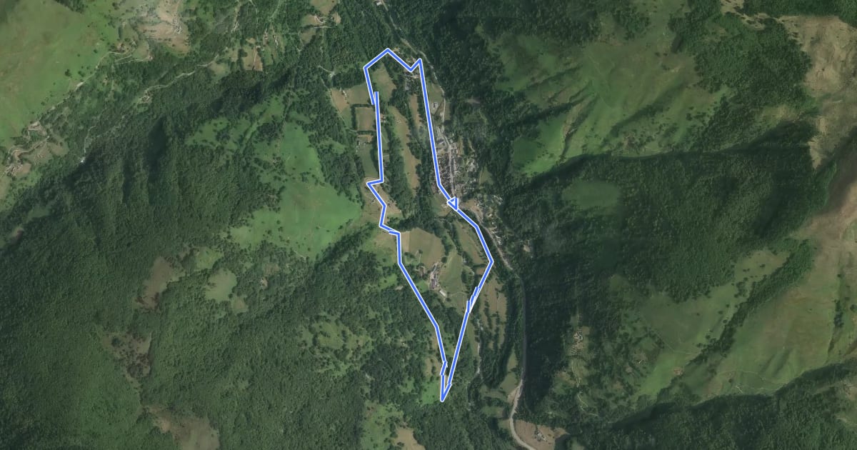 Маршрут Tour Urdos - Bérat asp66 на спутниковом снимке