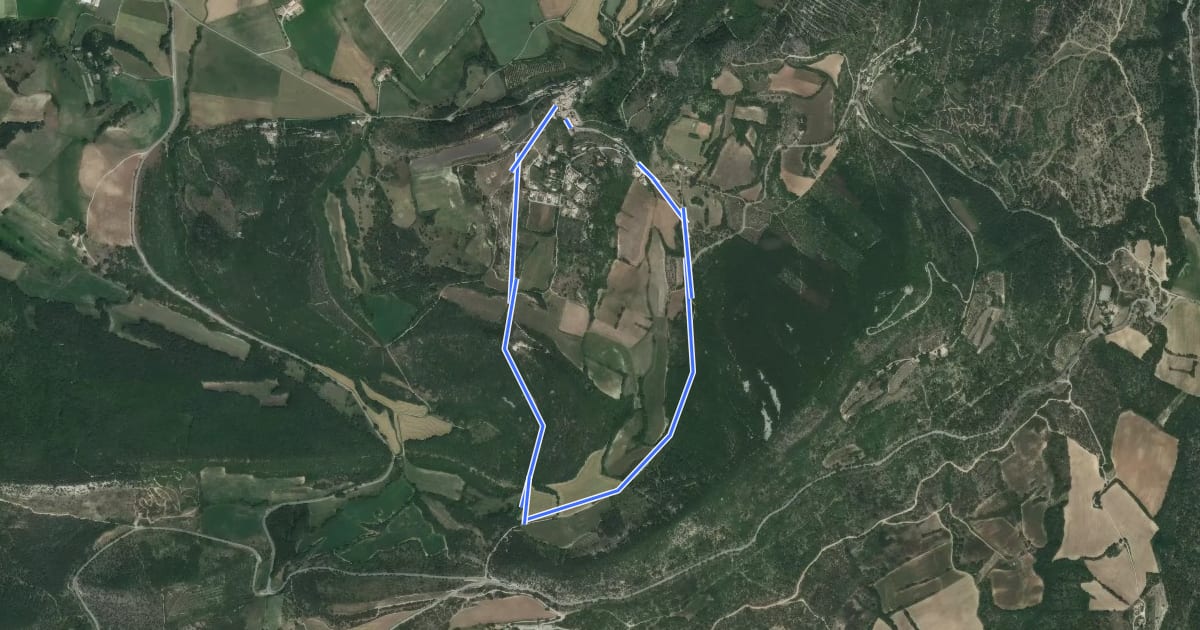 Маршрут Tour vers le col de Montfuron на спутниковом снимке