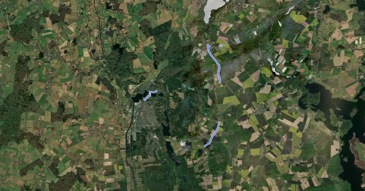 Маршрут Tour xx, Radwander Rundwege Herzogtum Lauenburg на спутниковом снимке