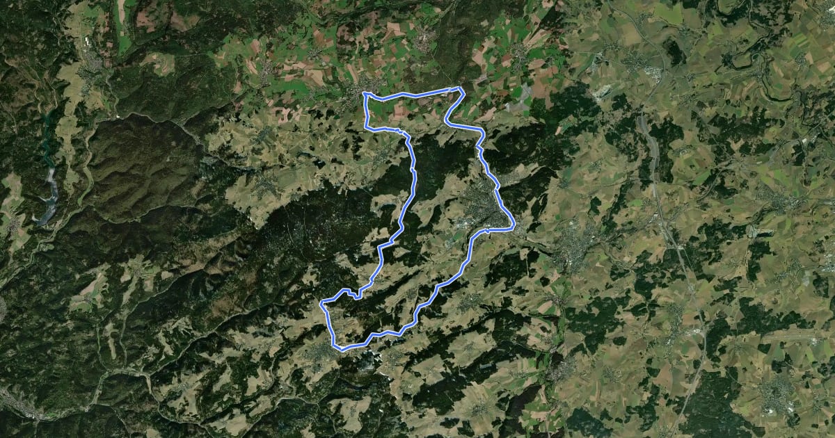 Маршрут Tour zur Kur (HO 12) на спутниковом снимке