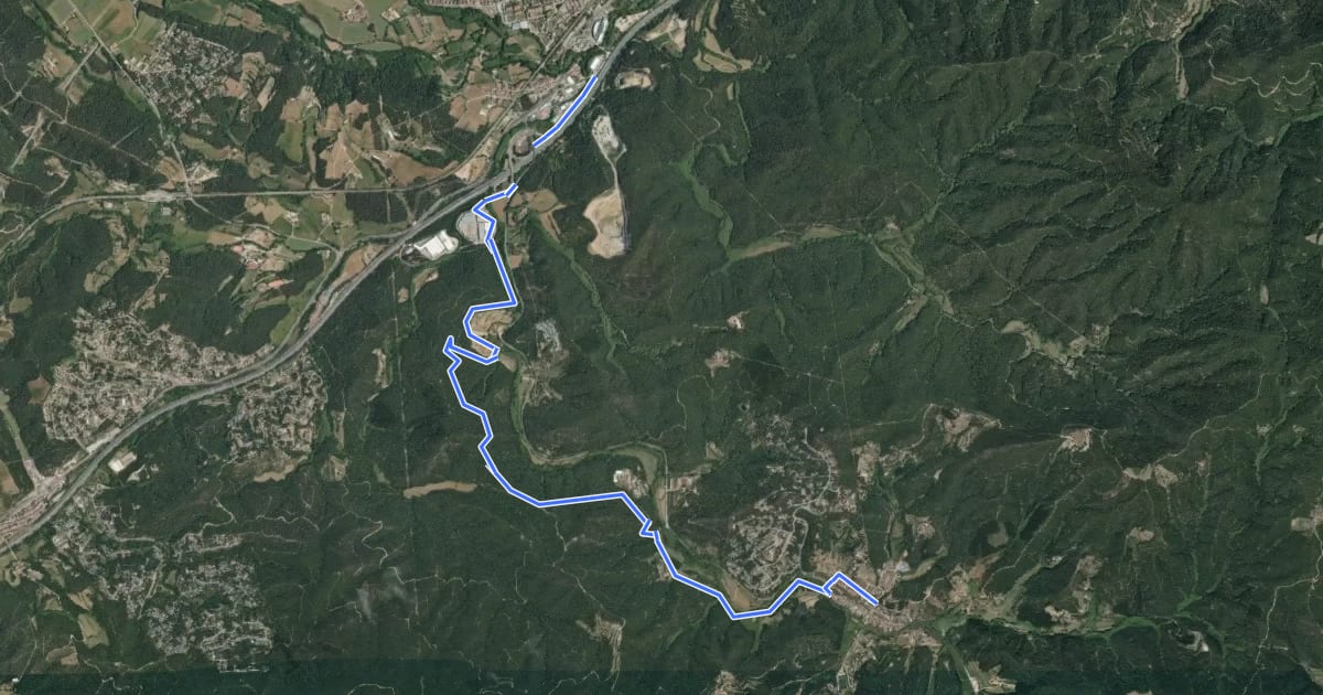 Маршрут Tourdera: enllaç Vallgorguina на спутниковом снимке