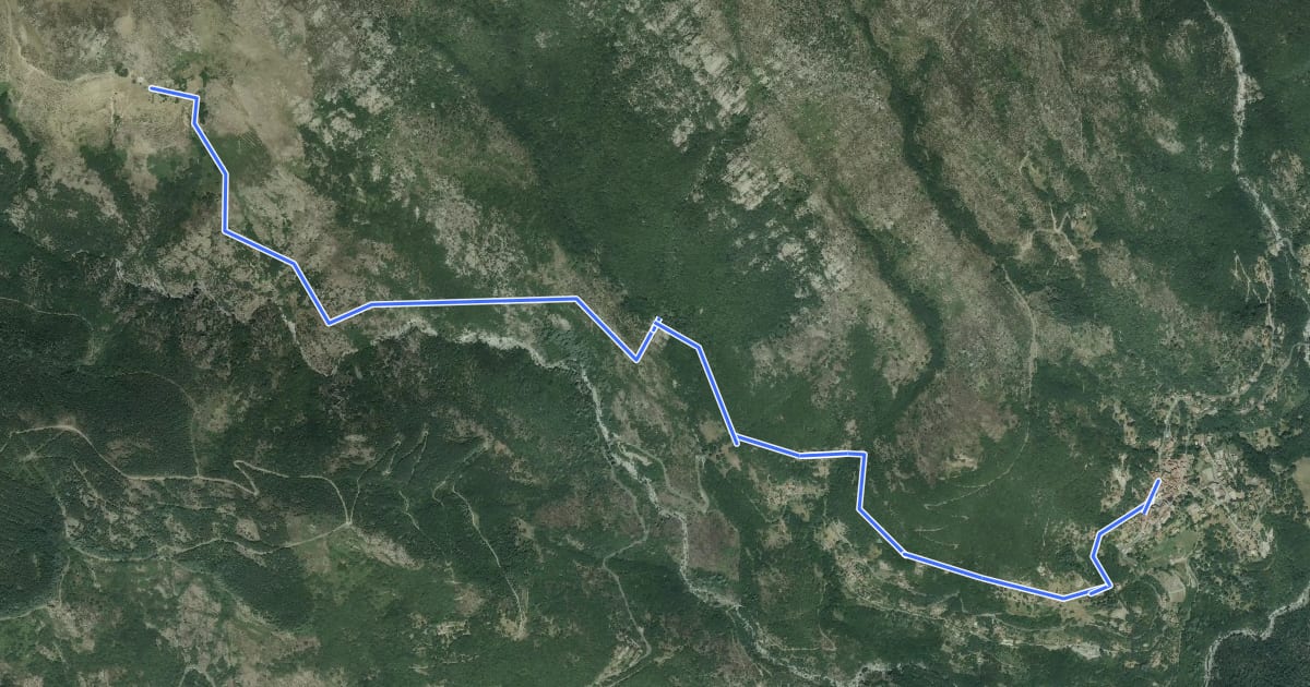 Маршрут Tourrières на спутниковом снимке