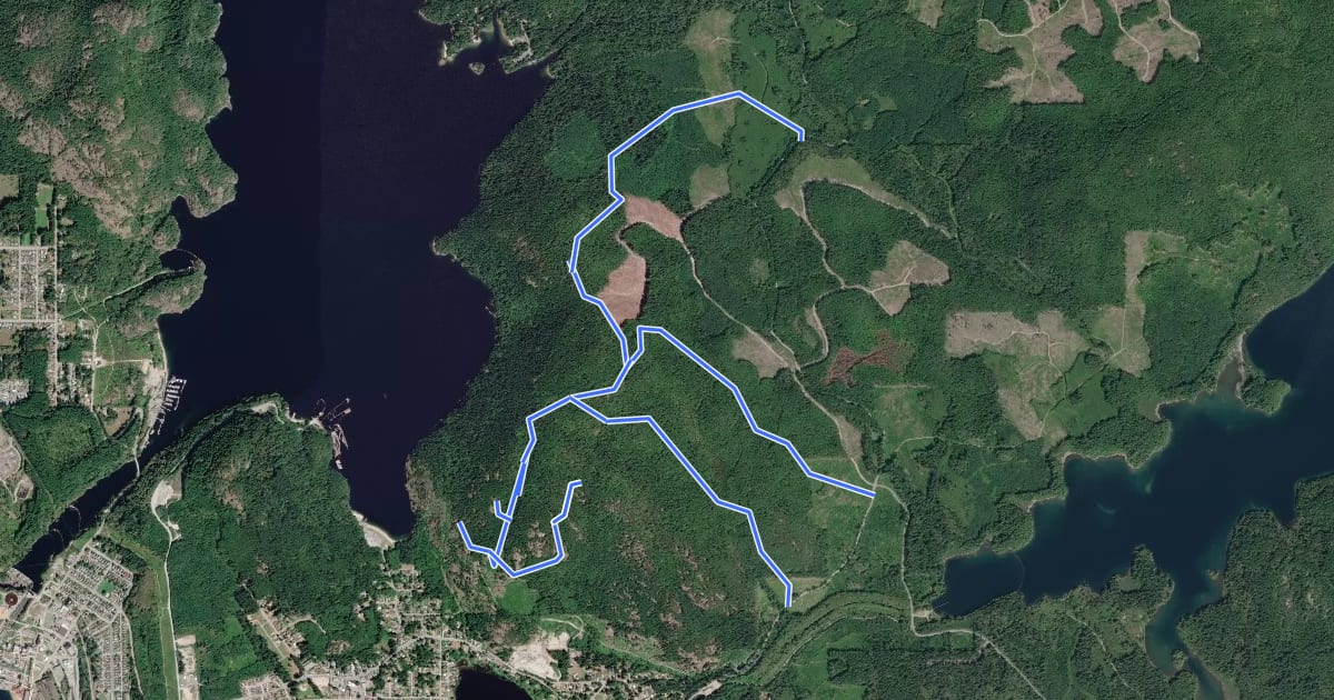 Маршрут Tower Trails на спутниковом снимке