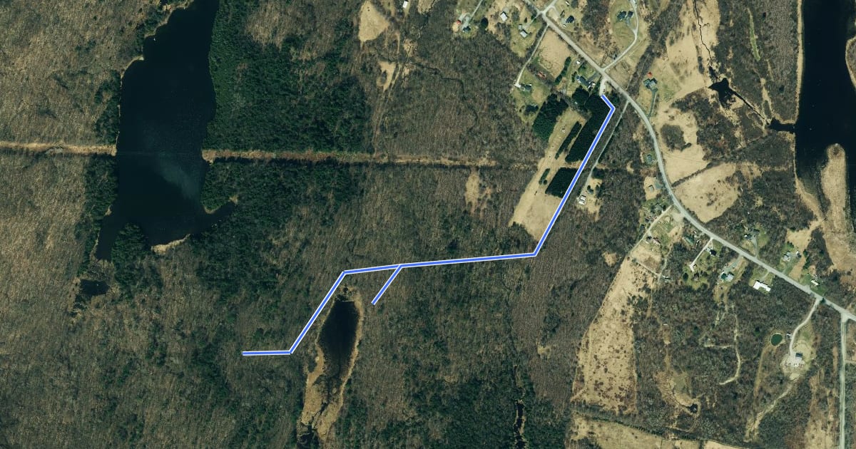 Маршрут Town Forest Access Trail на спутниковом снимке