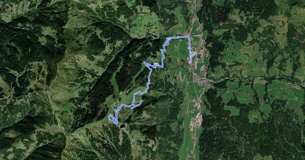 Маршрут TR 1 Singeltrail Großarltal на спутниковом снимке