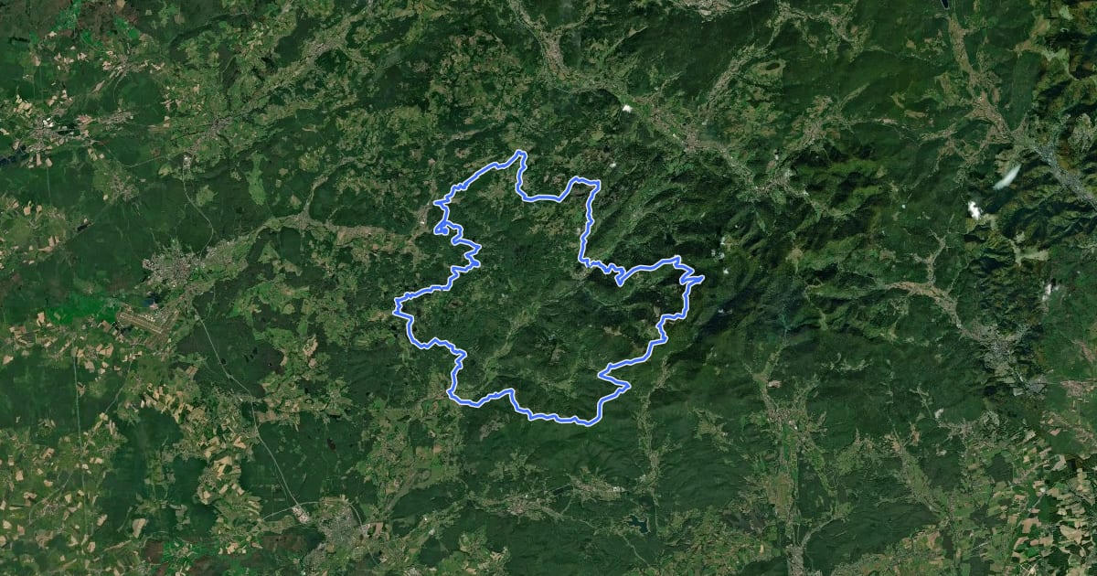 Маршрут Trace équestre des Vosges du Sud на спутниковом снимке