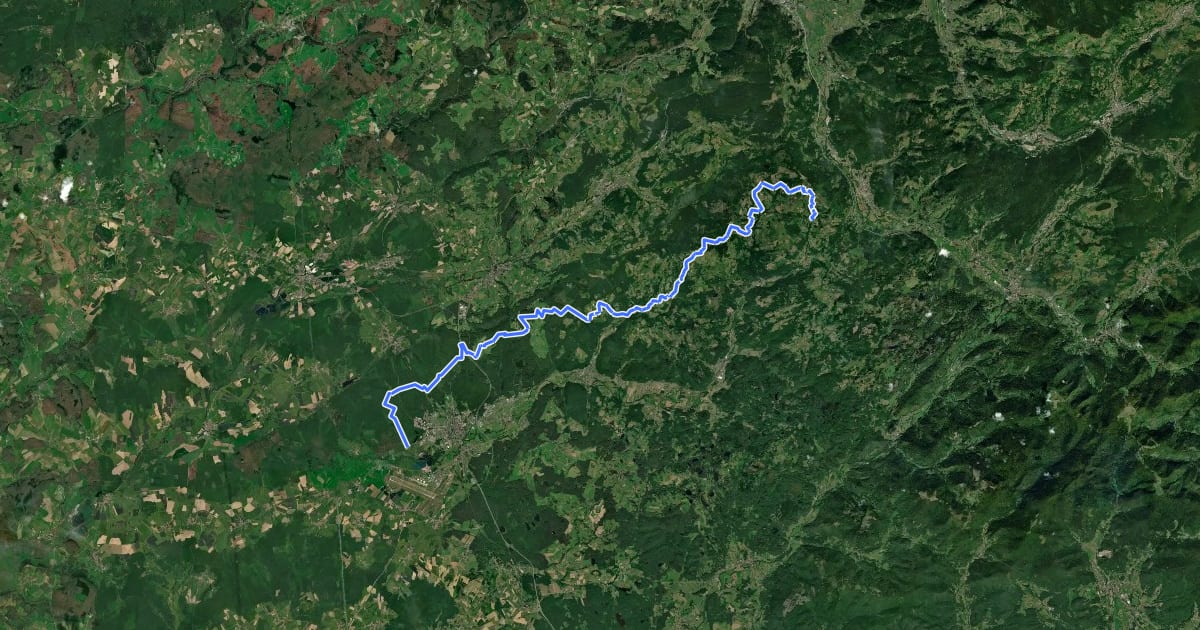 Маршрут Trace équestre Luxeuil-les-Bains-La Rosière на спутниковом снимке