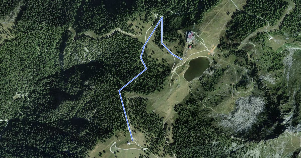 Маршрут Tracouet (lac) - Balavaux на спутниковом снимке