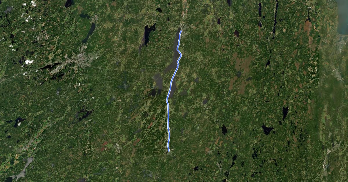 Маршрут Ätradalsleden (Ulricehamn-Tranemo) на спутниковом снимке