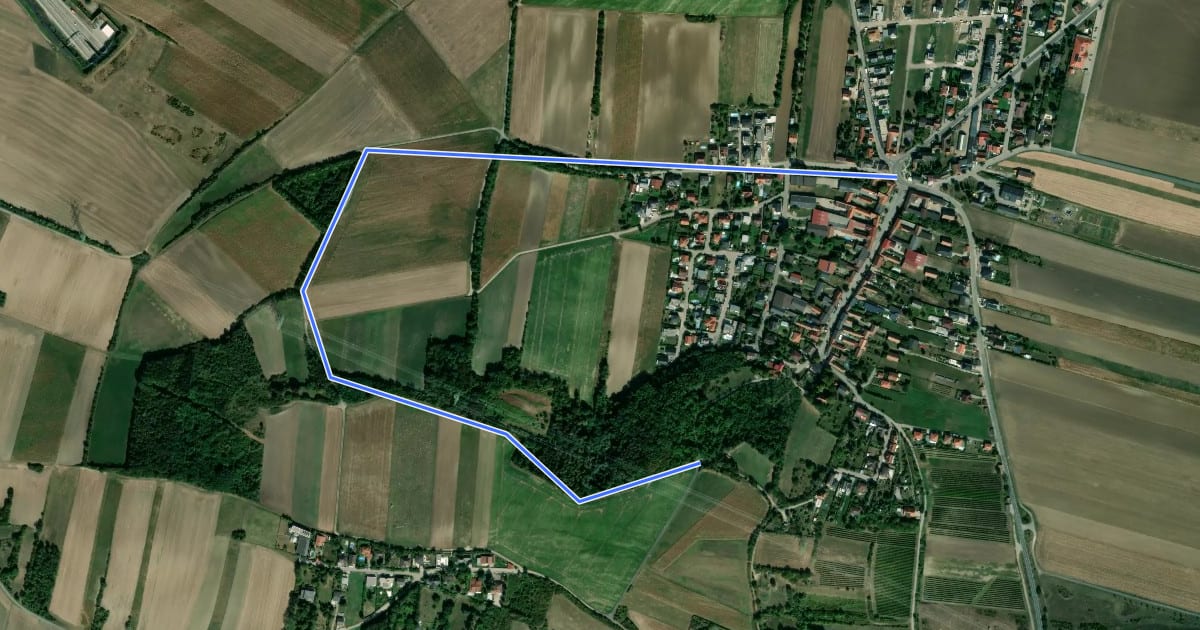 Маршрут Tradenbergweg на спутниковом снимке
