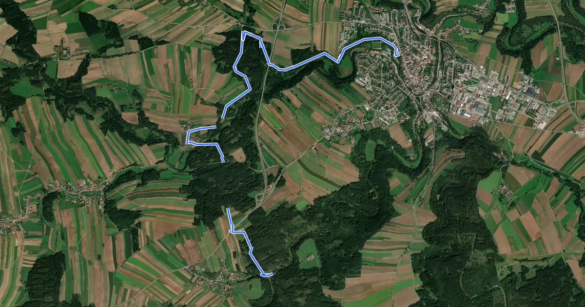 Маршрут Traditioneller Wanderweg 12 на спутниковом снимке