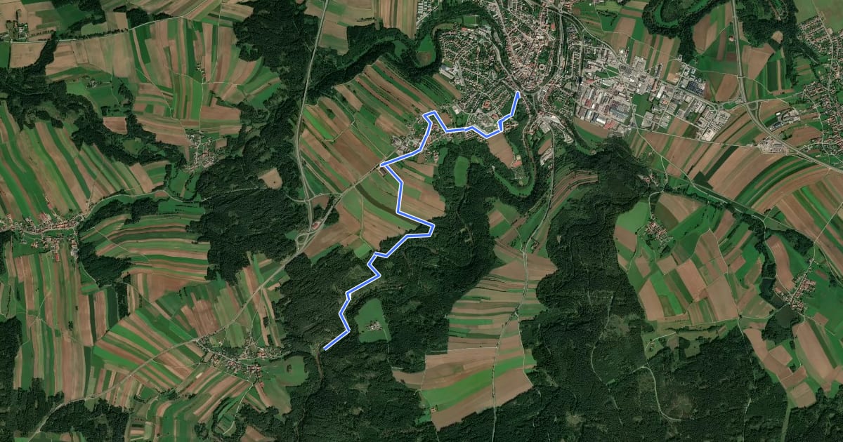 Маршрут Traditioneller Wanderweg 2 über Kaltenbrunnerfelsen на спутниковом снимке