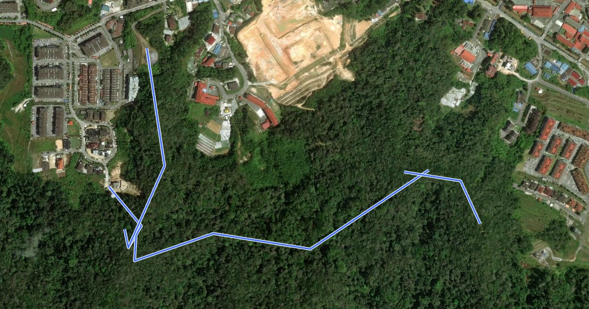 Маршрут Trail 13 (proposed) на спутниковом снимке