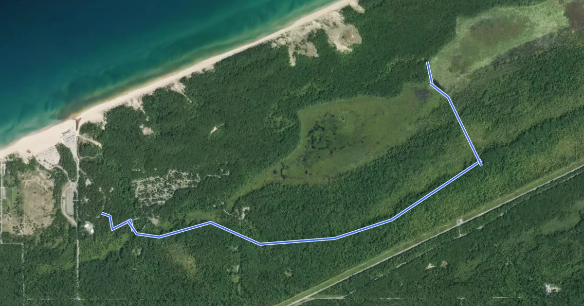 Маршрут Trail 2 на спутниковом снимке