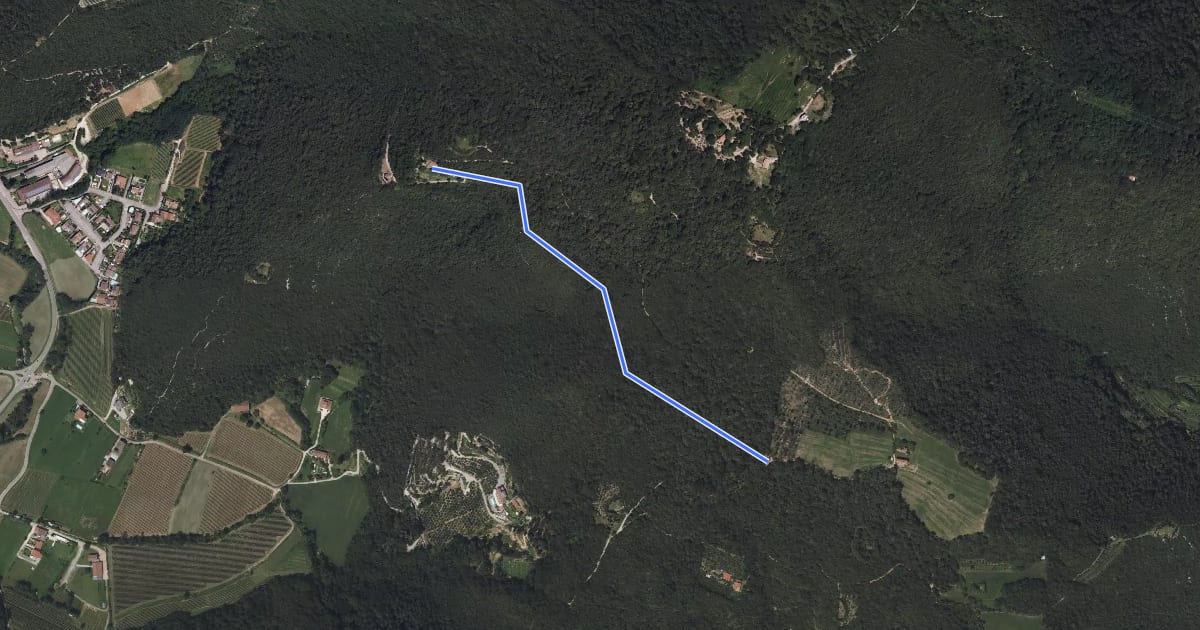 Маршрут Trail 2 da Chiesa San Filippo на спутниковом снимке