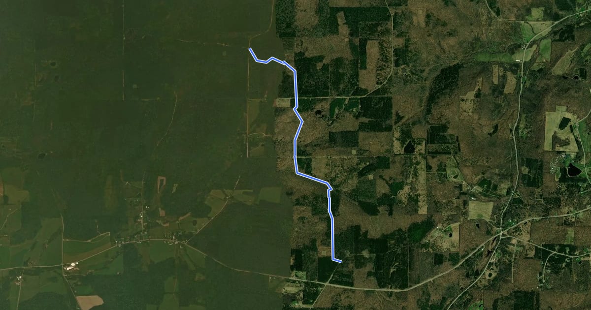 Маршрут Trail 6 на спутниковом снимке