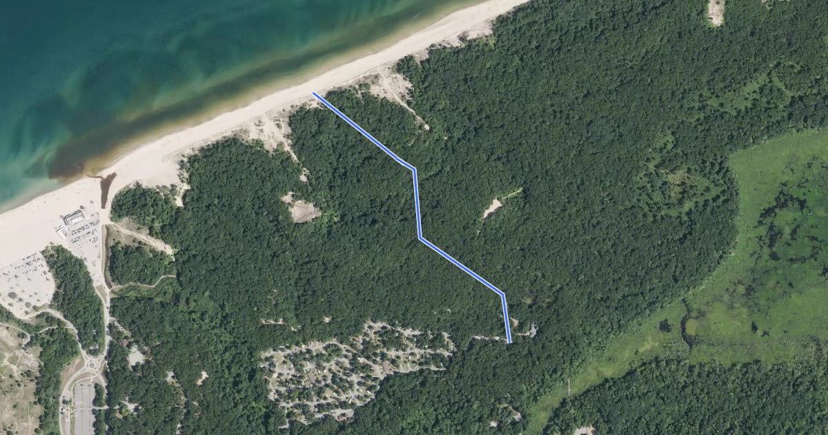 Маршрут Trail 7 на спутниковом снимке