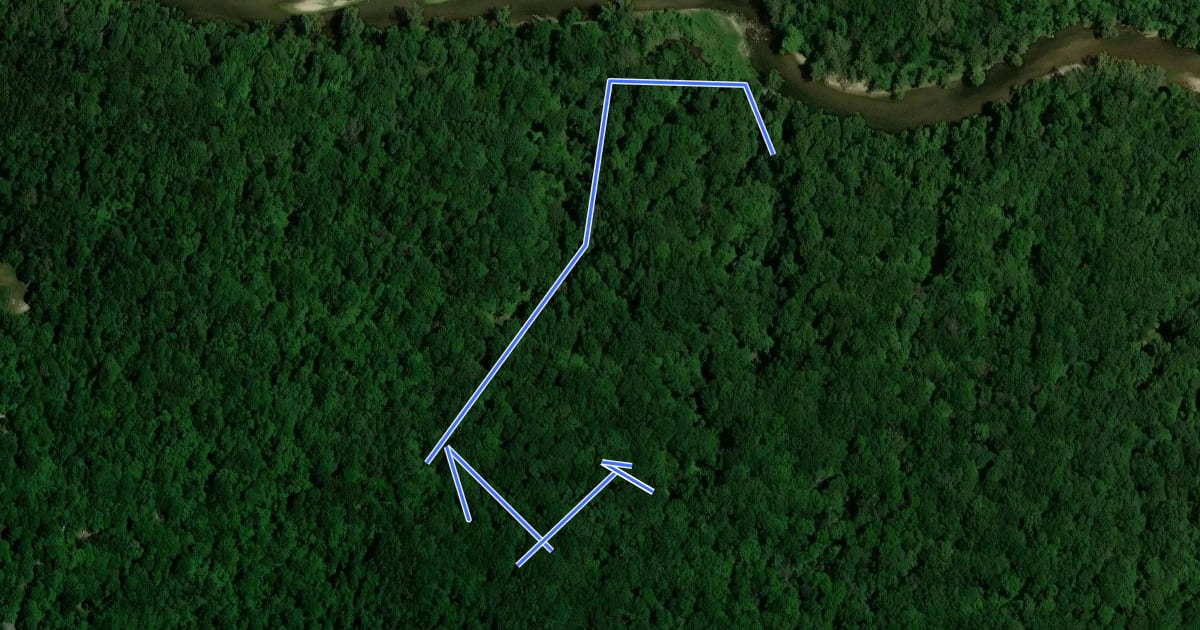 Маршрут Trail 8 на спутниковом снимке