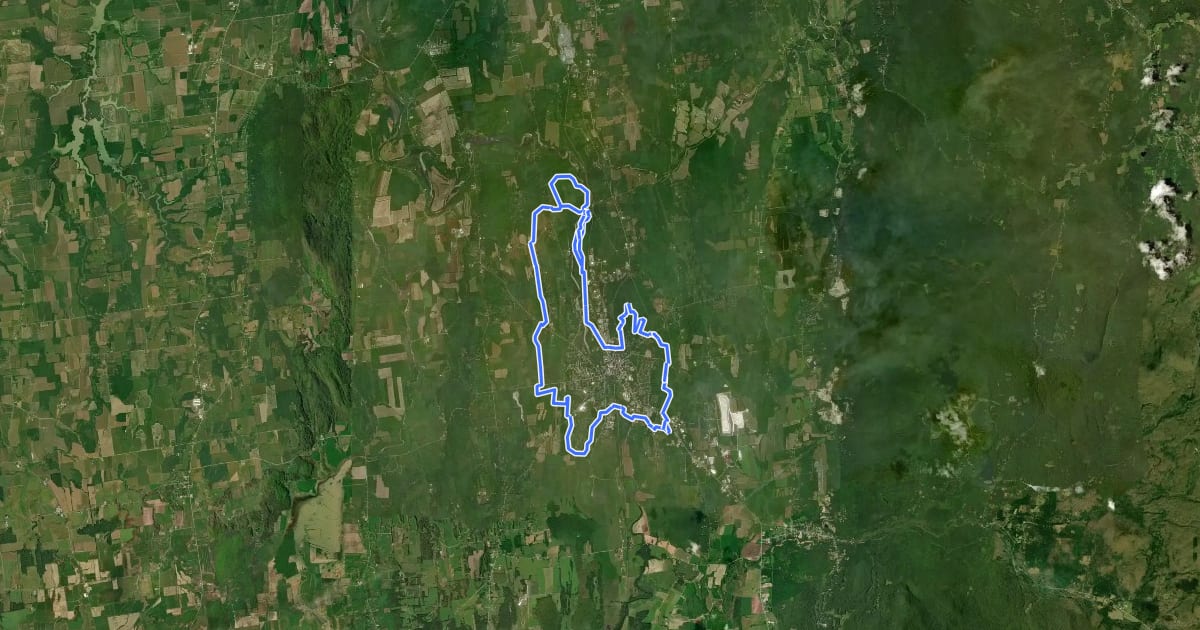 Маршрут Trail Around Middlebury на спутниковом снимке