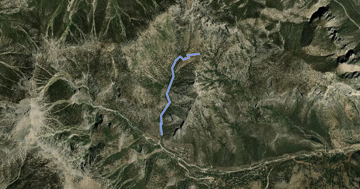 Маршрут Trail Canyon на спутниковом снимке