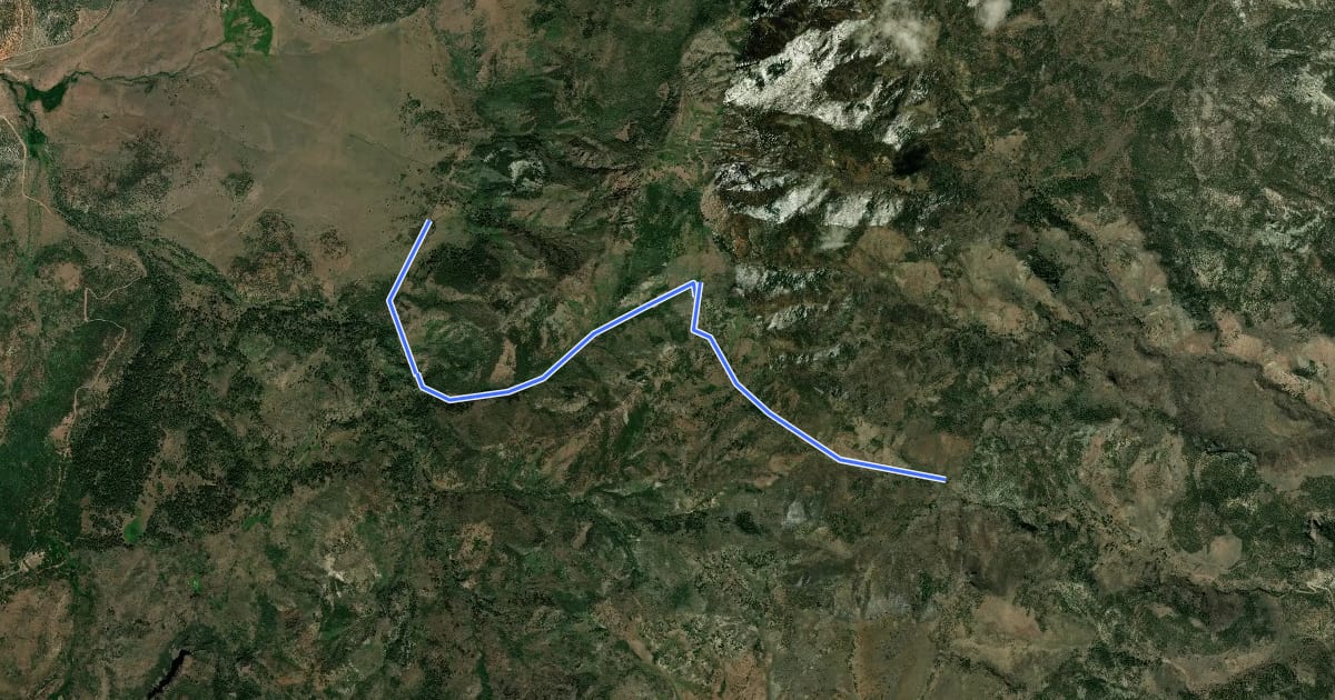 Маршрут Trail Creek Trail на спутниковом снимке