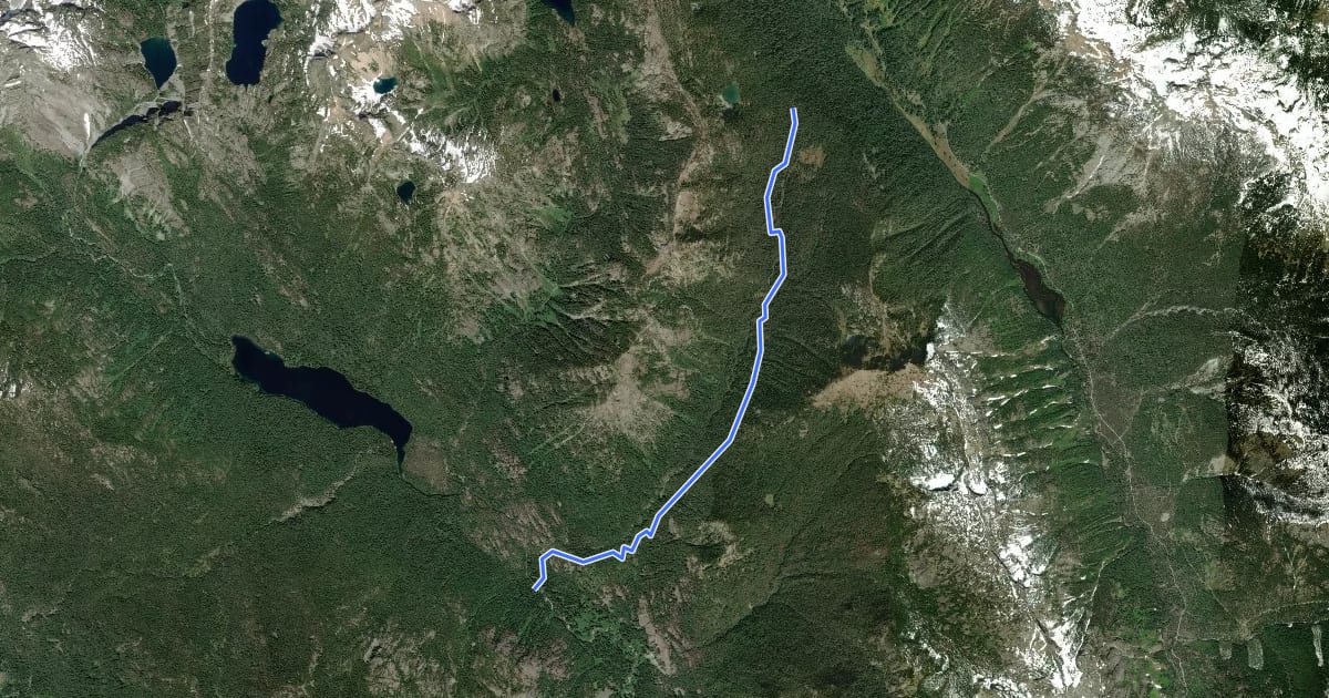 Маршрут Trail Creek Trail на спутниковом снимке
