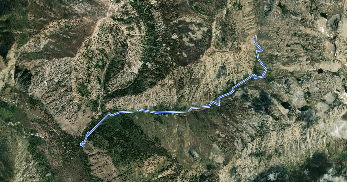 Маршрут Trail Creek Trail на спутниковом снимке