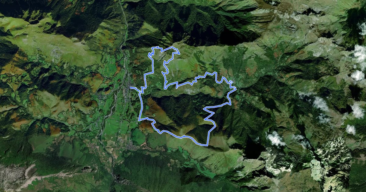 Маршрут Trail d'Ourdinse asp18 на спутниковом снимке