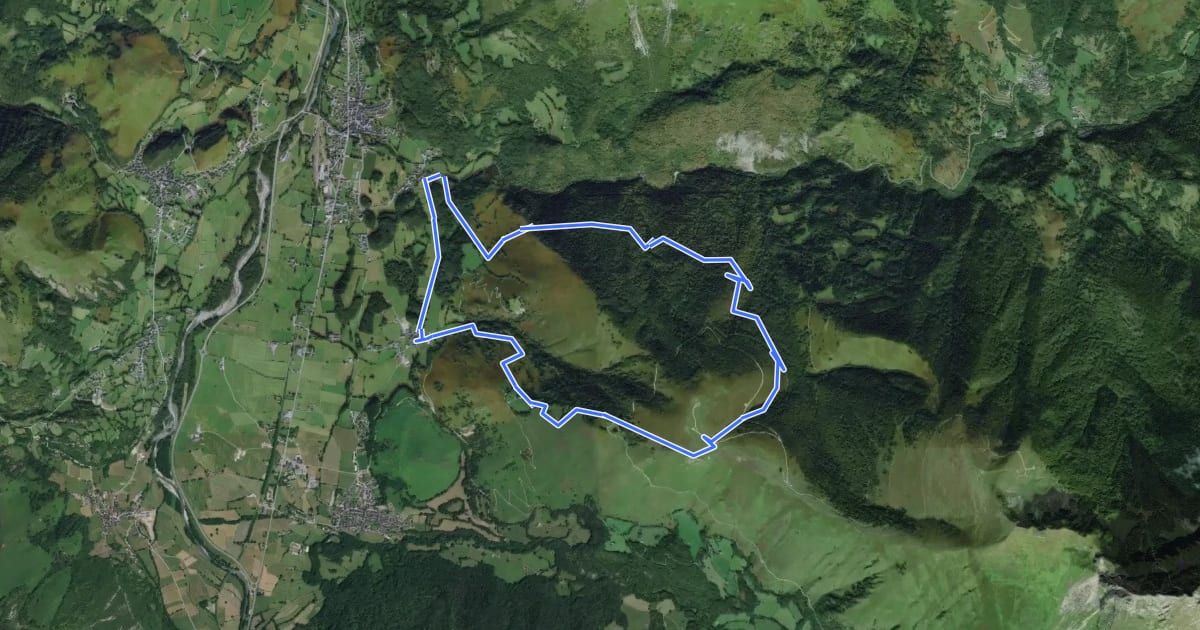 Маршрут Trail de Bergout asp24 на спутниковом снимке