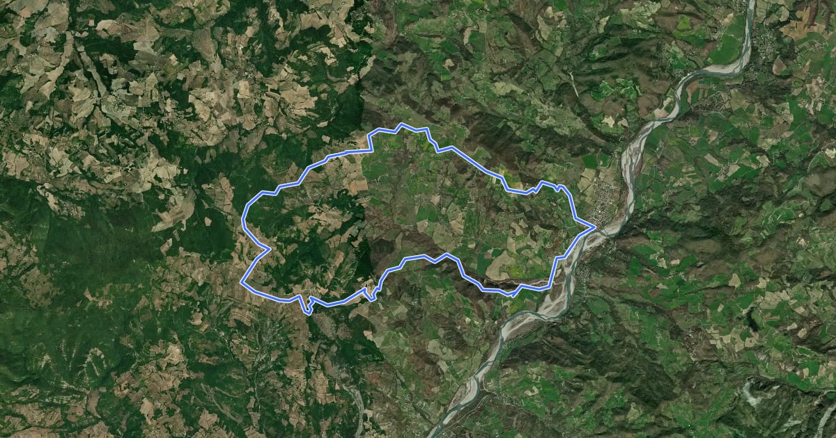 Маршрут Trail delle Pietre на спутниковом снимке