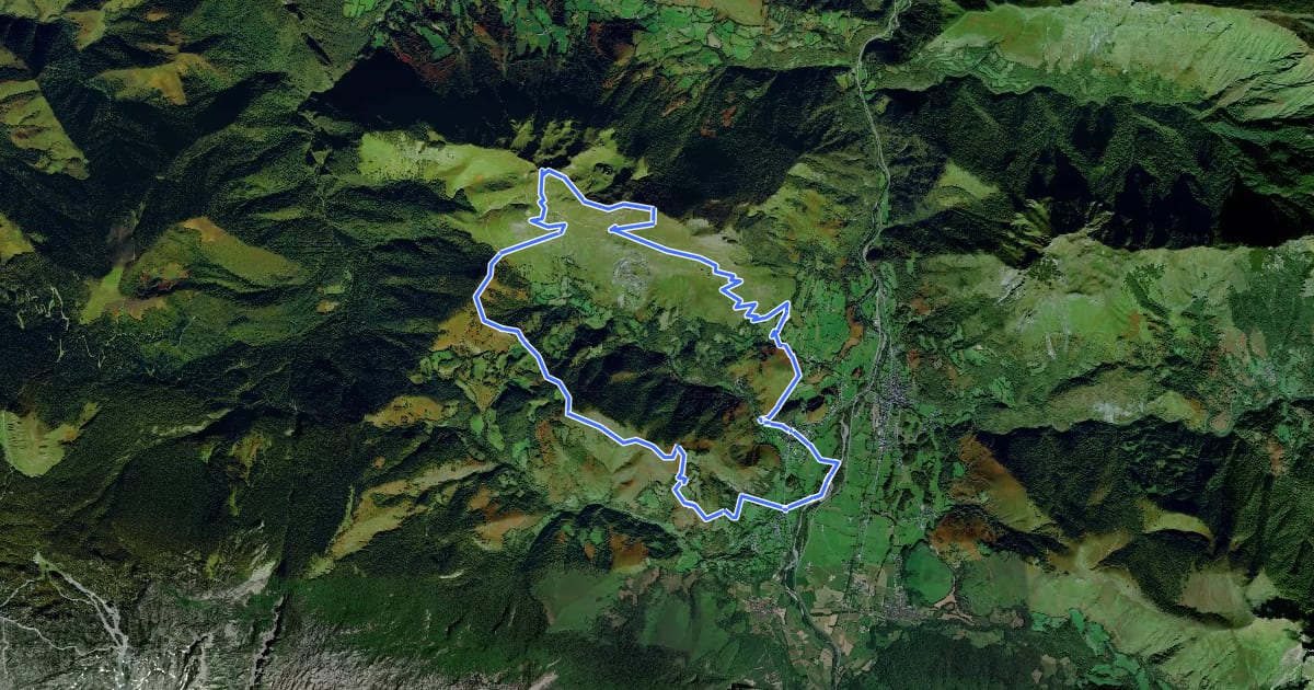 Маршрут Trail du Layens par Pirait asp36 на спутниковом снимке