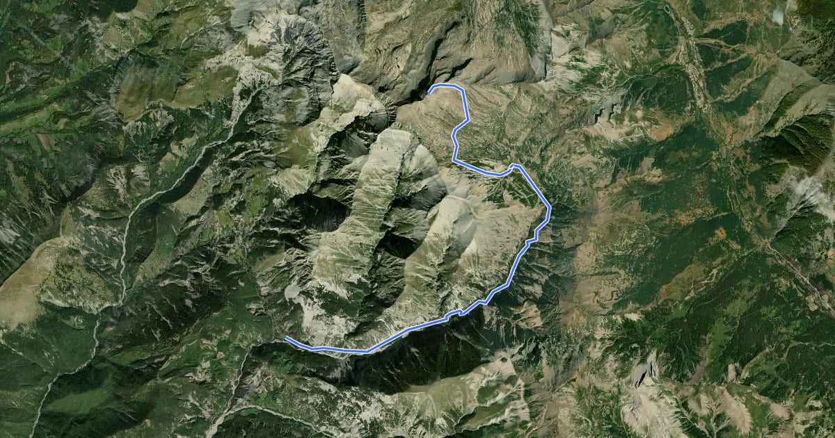 Маршрут Trail Montée de l'Estrop на спутниковом снимке