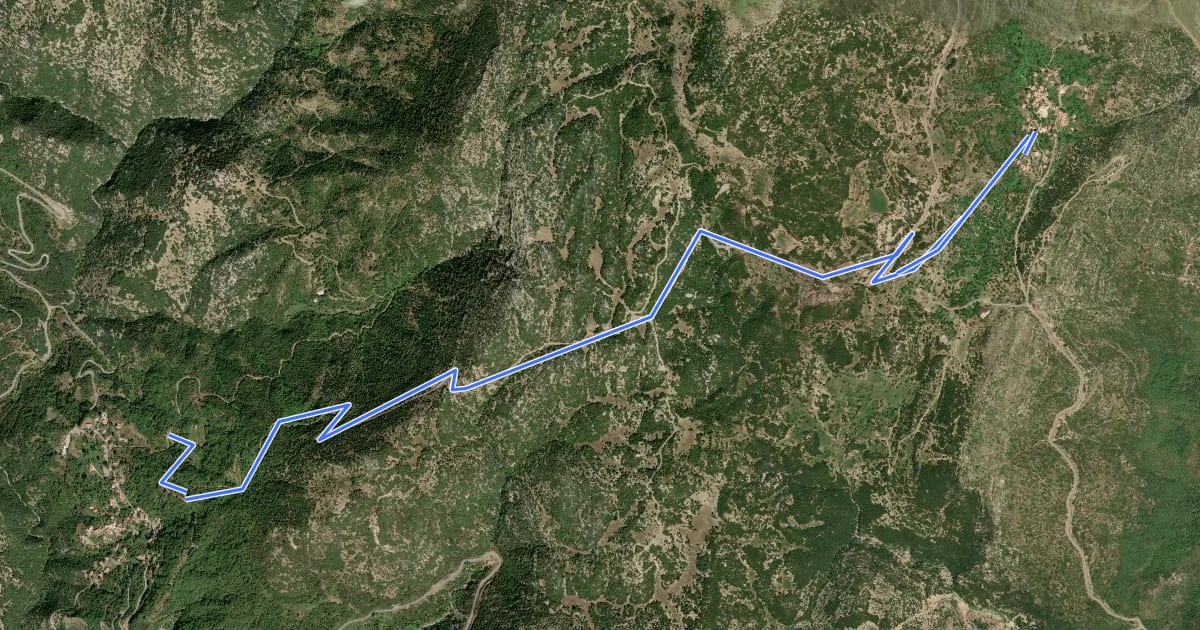 Маршрут Trail of Pan I на спутниковом снимке