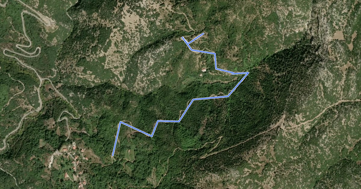 Маршрут Trail of Pan II на спутниковом снимке