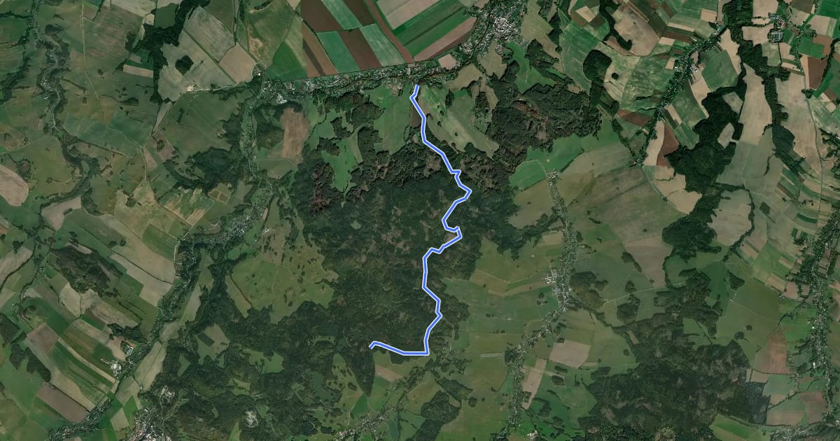 Маршрут Trail podél Černého potoka на спутниковом снимке