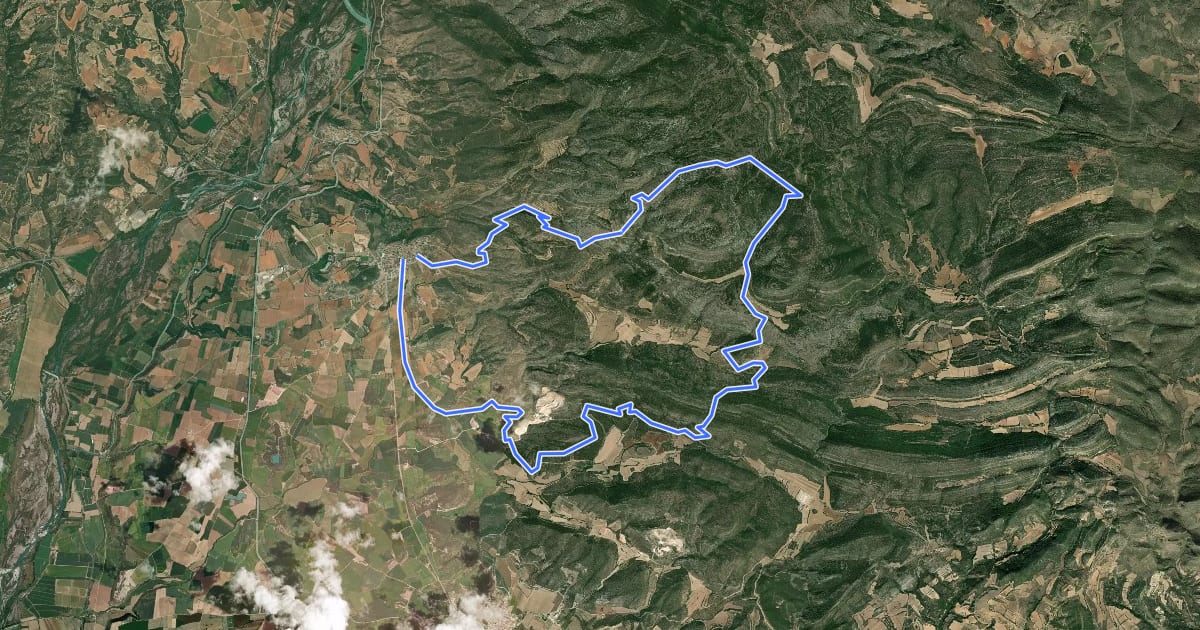Маршрут Trail Sierra de la Carrodilla-2014 на спутниковом снимке