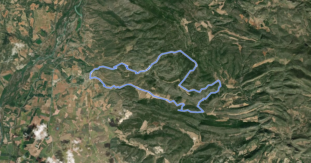 Маршрут Trail Sierra de la Carrodilla-2015 на спутниковом снимке
