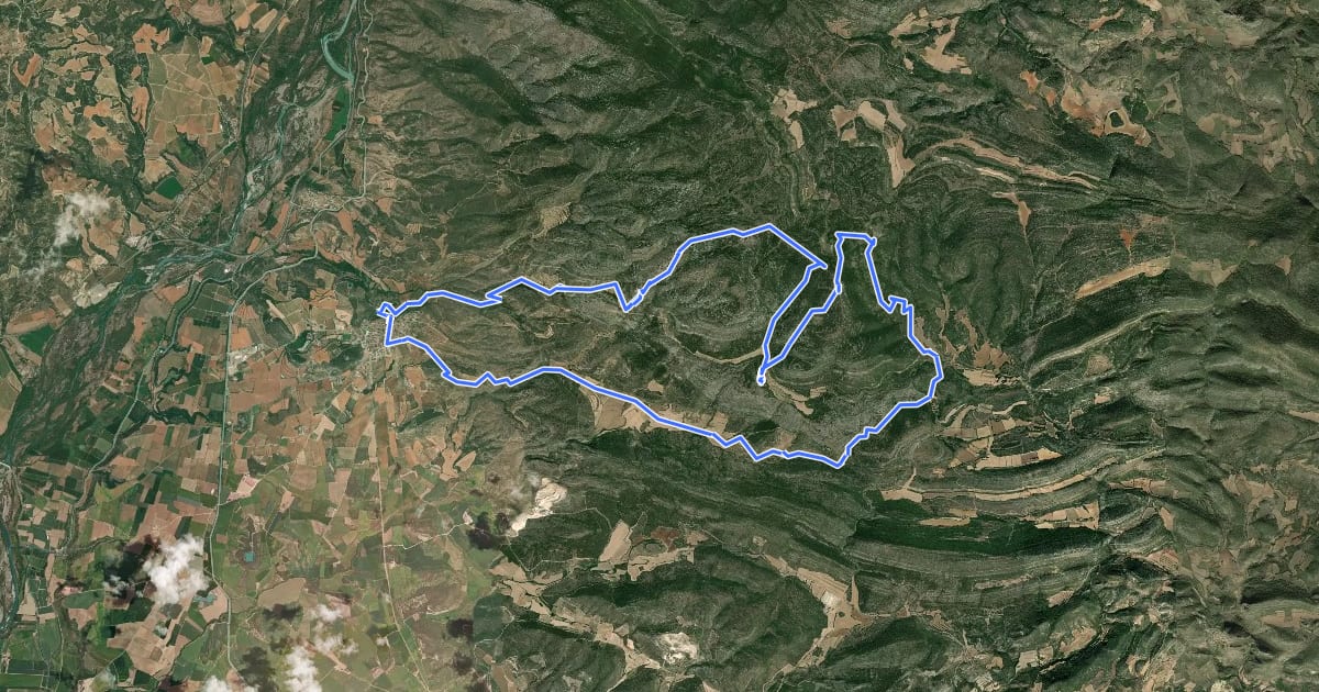 Маршрут Trail Sierra de la Carrodilla-2016 на спутниковом снимке