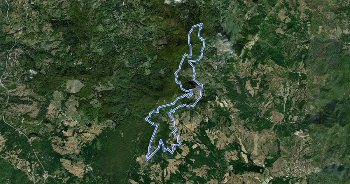 Маршрут Trail Tre Cime на спутниковом снимке
